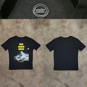 Wonder Nation Space GET ON MY LEVEL Black Tee Sz Sm